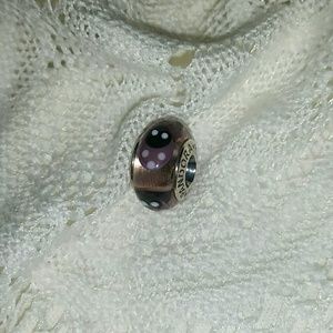 Pandora murano glass purple ladybug charm